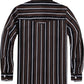 JOGAL C575 boys' Long-Sleeve Striped Western Pearl Snap Shirt in Brown Black, back view