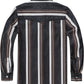 JOGAL C575 boys' Long-Sleeve Striped Western Pearl Snap Shirt in Denim Brown Black, back view
