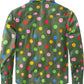 JOGAL C580 boys plaid long sleeve button-down shirt in Armygreen back view