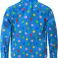 JOGAL C580 boys plaid long sleeve button-down shirt in Blue back view
