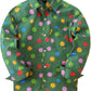 JOGAL C580 boys plaid long sleeve button-down shirt in Darkgreen front view