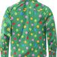 JOGAL C580 boys plaid long sleeve button-down shirt in Grassgreen back view