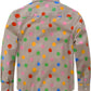 JOGAL C580 boys plaid long sleeve button-down shirt in Khaki back view