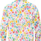 JOGAL C580 boys plaid long sleeve button-down shirt in Multicoloured back view