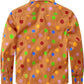 JOGAL C580 boys plaid long sleeve button-down shirt in Orange back view