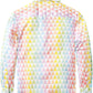 JOGAL C580 boys plaid long sleeve button-down shirt in Pink White back view