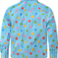 JOGAL C580 boys plaid long sleeve button-down shirt in Skyblue back view