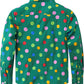 JOGAL C580 boys plaid long sleeve button-down shirt in Turquoise back view