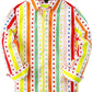 JOGAL C580 boys plaid long sleeve button-down shirt in White front view