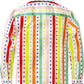 JOGAL C580 boys plaid long sleeve button-down shirt in White back view