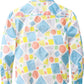 JOGAL C580 boys plaid long sleeve button-down shirt in White Blue back view