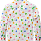 JOGAL C580 boys plaid long sleeve button-down shirt in White Multicoloured back view