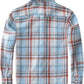 Boys' Western Plaid Long-Sleeve Pearl-Snap Shirt - Blue Gray - back
