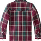 Boys' Western Plaid Long-Sleeve Pearl-Snap Shirt - Burgundy Green - back