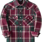 Boys' Western Plaid Long-Sleeve Pearl-Snap Shirt - Burgundy Green - front