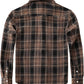 Boys' Western Plaid Long-Sleeve Pearl-Snap Shirt - Deep Khaki - back
