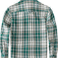 Boys' Western Plaid Long-Sleeve Pearl-Snap Shirt - Green Beige - back