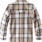 Boys' Western Plaid Long-Sleeve Pearl-Snap Shirt - Khaki White - back
