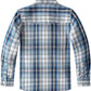 Boys' Western Plaid Long-Sleeve Pearl-Snap Shirt - Navy Beige - back