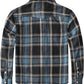 Boys' Western Plaid Long-Sleeve Pearl-Snap Shirt - Navy Black - back