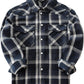 Boys' Western Plaid Long-Sleeve Pearl-Snap Shirt - Navy - front