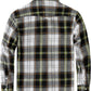 Boys' Western Plaid Long-Sleeve Pearl-Snap Shirt - Yellow Green White - back