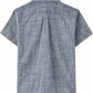 JOGAL C585 Boys' Cotton Chambray Short-Sleeve Shirt - Black - back