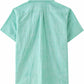 JOGAL C585 Boys' Cotton Chambray Short-Sleeve Shirt - Cyan - back