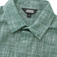 JOGAL C585 Boys' Cotton Chambray Short-Sleeve Shirt - Dark Green - collar and placket detail