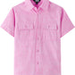 JOGAL C585 Boys' Cotton Chambray Short-Sleeve Shirt - Pink - front