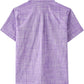 JOGAL C585 Boys' Cotton Chambray Short-Sleeve Shirt - Purple - back