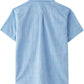 JOGAL C585 Boys' Cotton Chambray Short-Sleeve Shirt - Sky Blue - back