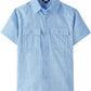 JOGAL C585 Boys' Cotton Chambray Short-Sleeve Shirt - Sky Blue - front