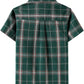 JOGAL C588 Boys' Plaid Short-Sleeve Shirt with Flap Pockets - Dark Green - back