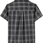 JOGAL C588 Boys' Plaid Short-Sleeve Shirt with Flap Pockets - Dark Grey - back