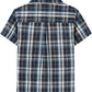JOGAL C588 Boys' Plaid Short-Sleeve Shirt with Flap Pockets - Navy - back