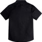JOGAL C589 boys' Stretch Denim Short-Sleeve Button-Down Shirt in Black, back view