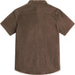JOGAL C589 boys' Stretch Denim Short-Sleeve Button-Down Shirt in Brown, back view