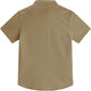 JOGAL C589 boys' Stretch Denim Short-Sleeve Button-Down Shirt in Dark Khaki, back view