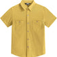 JOGAL C589 boys' Stretch Denim Short-Sleeve Button-Down Shirt in Ginger, front view
