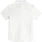 JOGAL C589 boys' Stretch Denim Short-Sleeve Button-Down Shirt in White, back view