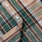 JOGAL G595 Girls' Western Plaid Long-Sleeve Pearl-Snap Flannel Shirt - Brown Darkgreen - pearl snap placket detail