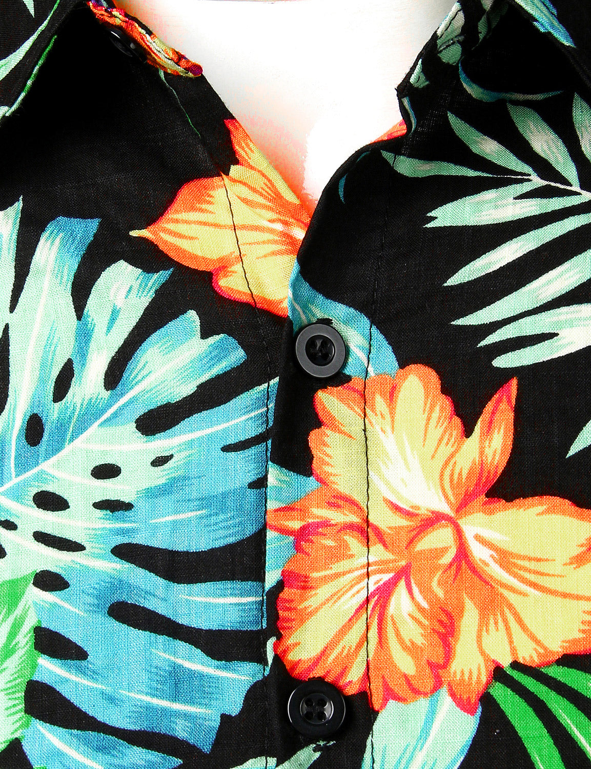 Camicia Hawaiana Bambini Maniche Corte - Motivo Floreale, Cotone E Viscosa, Per Estate E Vacanze - Foto 5