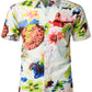 Men's Floral Hawaiian Shirt with Chest Pocket