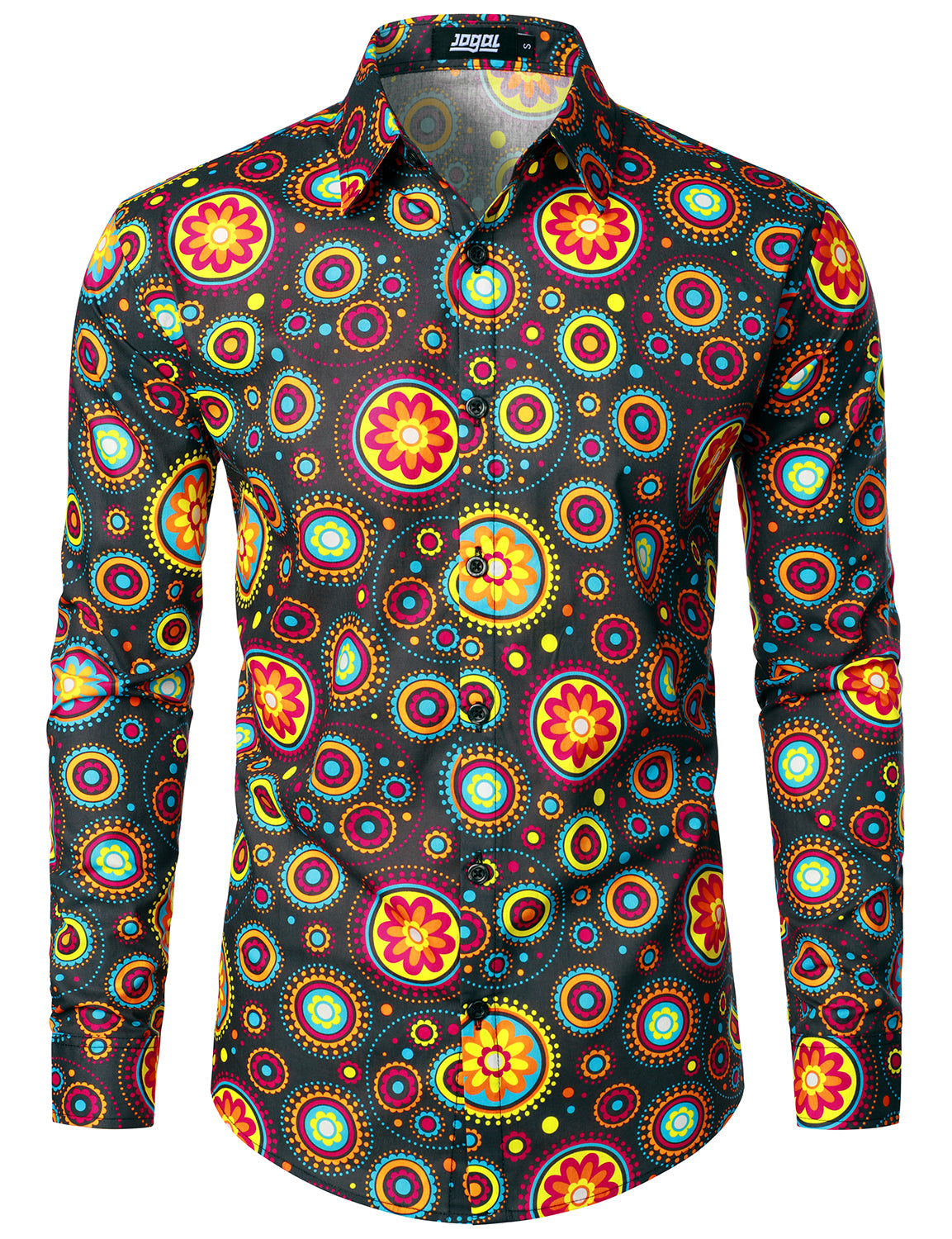 JOGAL Mens Floral Dress Shirt Long Sleeve Printed Casual Button Down S JOGAL SHOP JOGAL Mens Floral Dress Shirt Long Sleeve Printed Casual Button Down S JOGAL SHOP