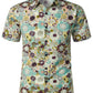Men's Cotton Hawaiian Shirt – Floral & Leaf Prints