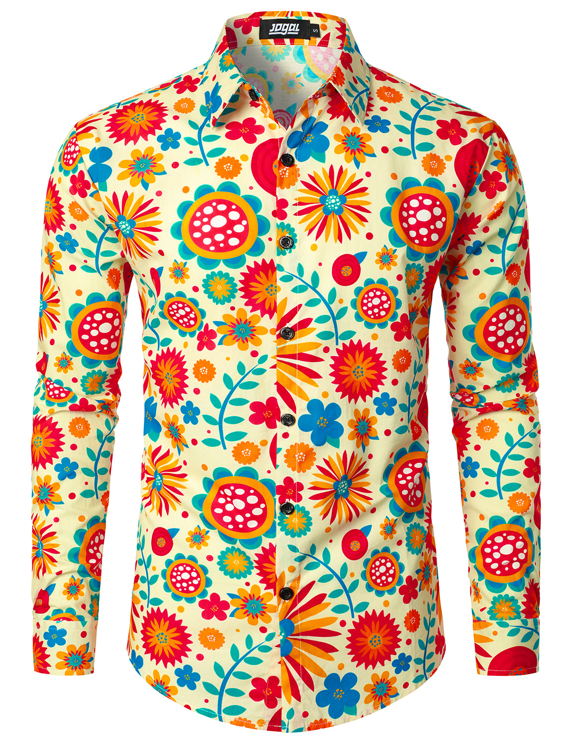 mens floral dress shirts JOGAL Mens Floral Dress Shirt Long Sleeve Printed Casual Button Down S – JOGAL SHOP